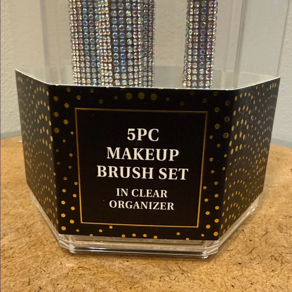 Glamour Makeup Brush Set with Silver Handles